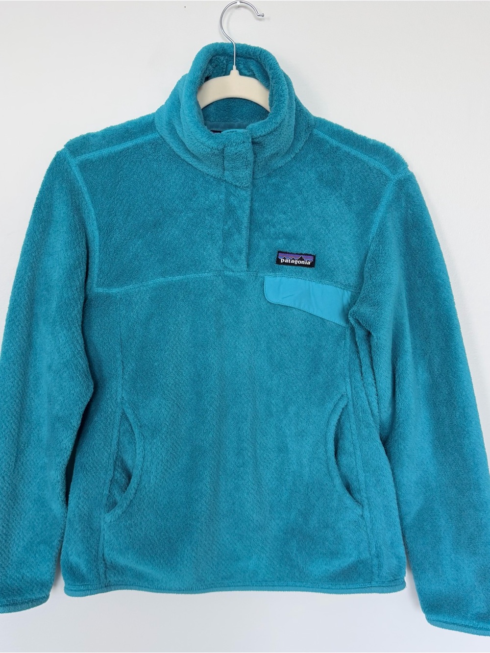 Patagonia Teal Blue Pullover Fleece Jacket